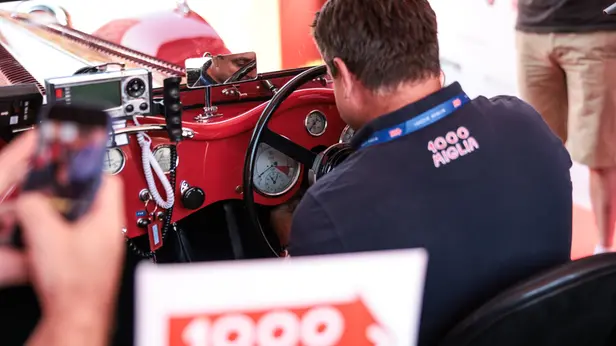 Sport Motori Mille Miglia 2026 punzonatura piazza Vittoria Lunedì mattina primo invio nella foto un momento dell’evento 08/06/2026 Comincini@newreporter