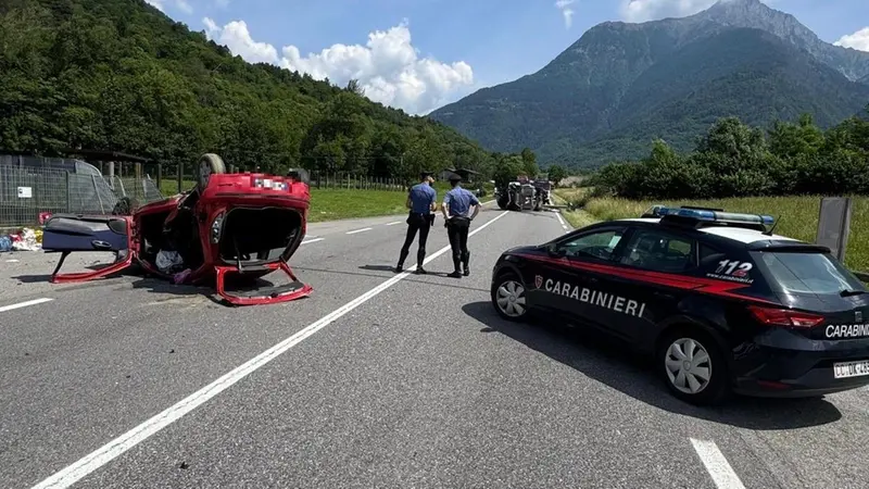 Le auto dopo lo schianto