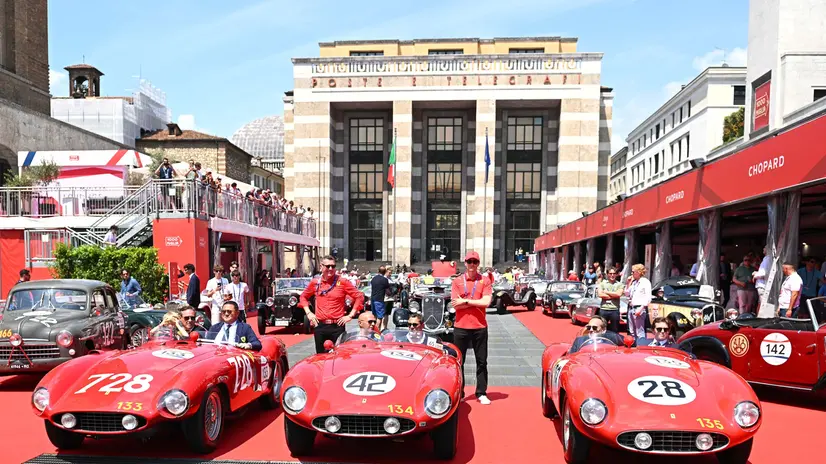 Sport Motori Mille Miglia 2026 punzonatura piazza Vittoria Lunedì pomeriggio nella foto un momento dell’evento 08/06/2026 Biasi@newreporter