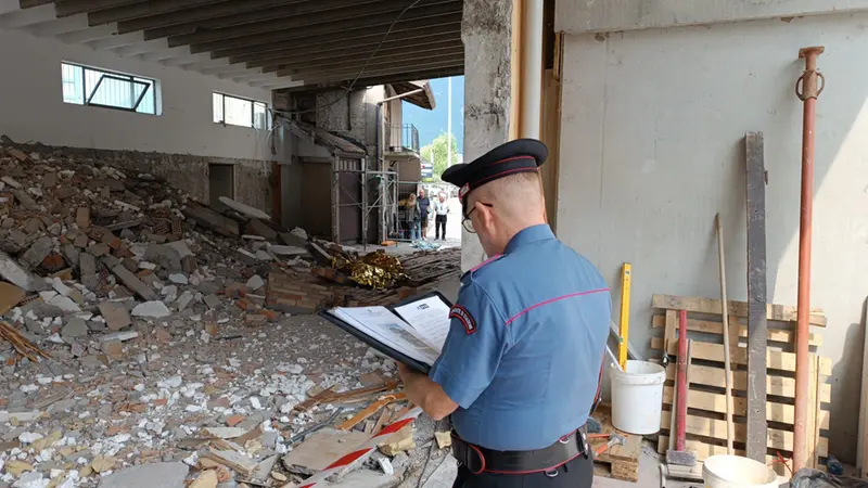 Il muro dopo il crollo