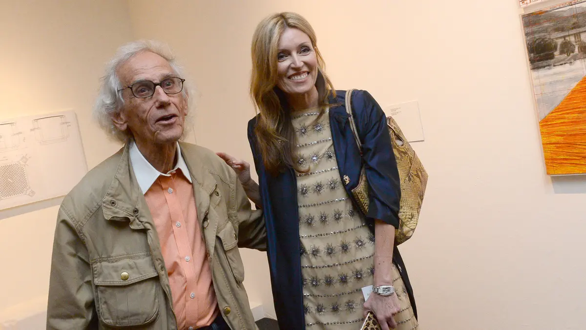 Christo con Umberta Gnutti Beretta al Museo di Santa giulia nel 2016 - Foto New Reporter Favretto © www.giornaledibrescia.it