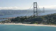 Un rendering del ponte sullo Stretto