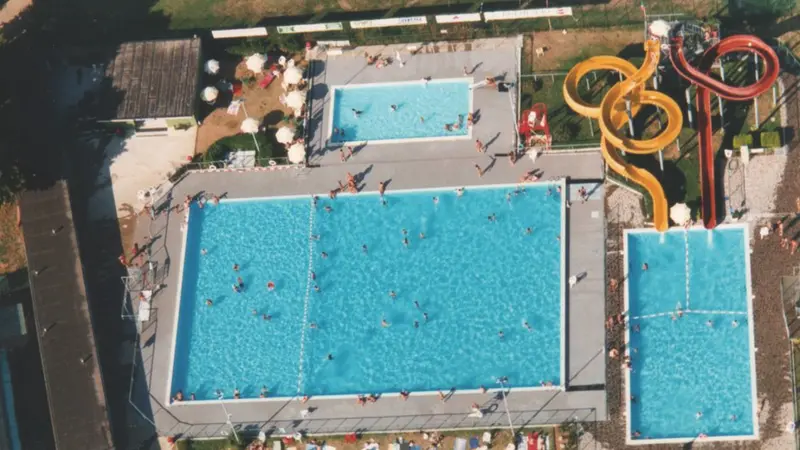 Le vecchie piscine comunali, ora al loro posto ci sono le vasche dello skatepark