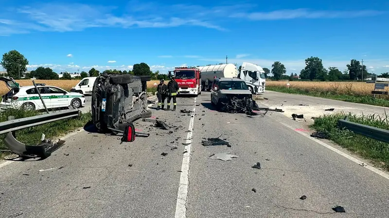 L'incidente frontale a Leno - © www.giornaledibrescia.it