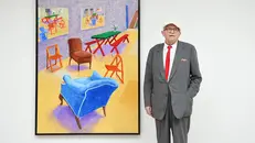 L'artista britannico David Hockney nel 2015 - Foto Ansa/Epa © www.giornaledibrescia.it