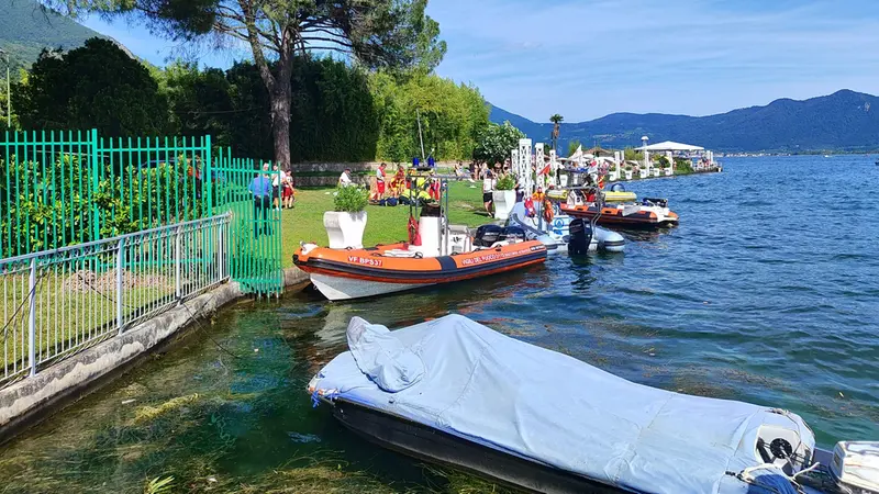 L'intervento a Predore sul lago d'Iseo