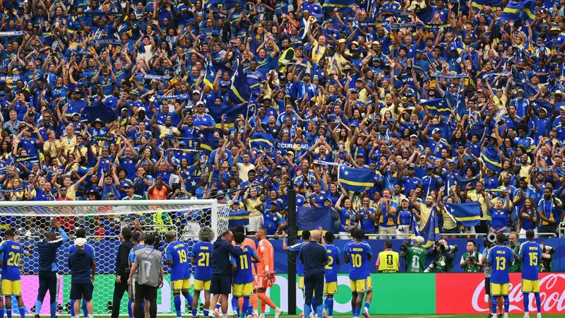Per il popolo di Curaçao la prima ad un Mondiale è stata comunque una festa - Foto Ansa © www.giornaledibrescia.it