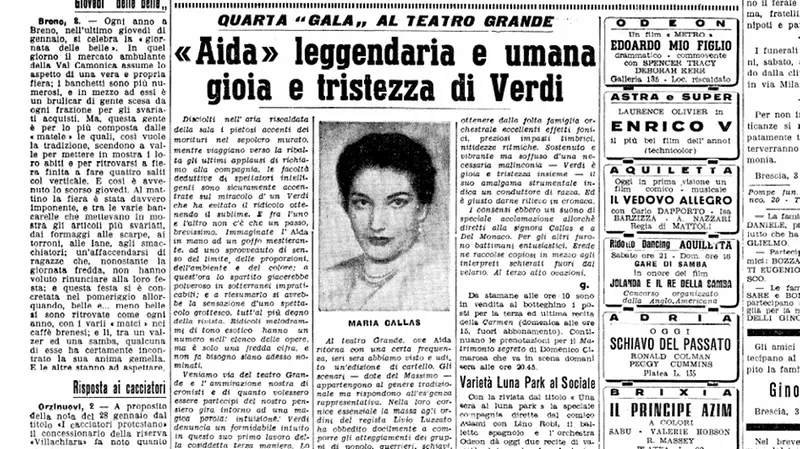 La pagina del 3 febbraio 1950 del Giornale di Brescia