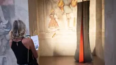 Alcune delle opere di Franca Ghitti esposte in Santa Giulia
