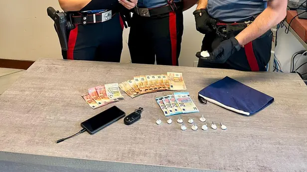 I contanti e la droga recuperati dai carabinieri di Gambara