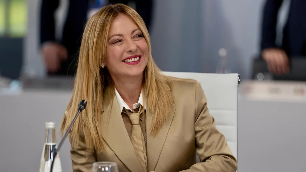 La presidente del Consiglio Giorgia Meloni in occasione del G7 ad Evian - Ansa/Palazzo Chigi