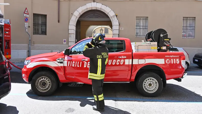 L'incendio in via Gezio Calini
