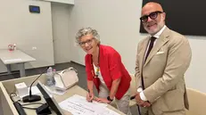 La direttrice di Asst Garda Roberta Chiesa e il presidente di Visit Desenzano Emanuele Bonotto