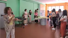 Un momento dell'inaugurazione dell'ex mensa