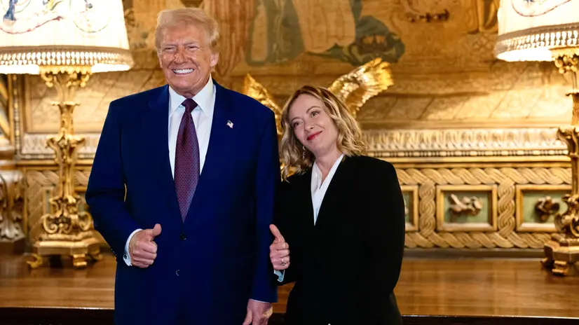 Donald Trump e Giorgia Meloni quando i loro rapporti erano ancora buoni - Foto Ansa © www.giornaledibrescia.it