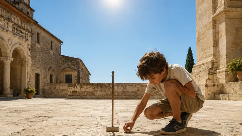 Basta un sasso per tracciare la meridiana