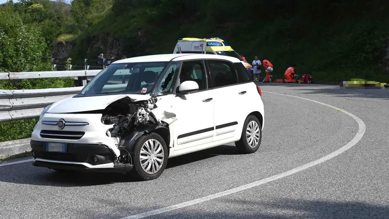 L'auto coinvolta nell'incidente - © www.giornaledibrescia.it