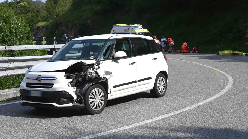 L'auto coinvolta nell'incidente - © www.giornaledibrescia.it