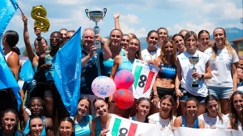 La festa per l'ottavo scudetto dell'Atletica Brescia 1950 - Foto Francesca Grana/Fidal