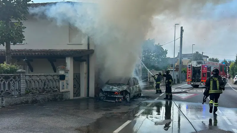 L'intervento dei Vigili del fuoco