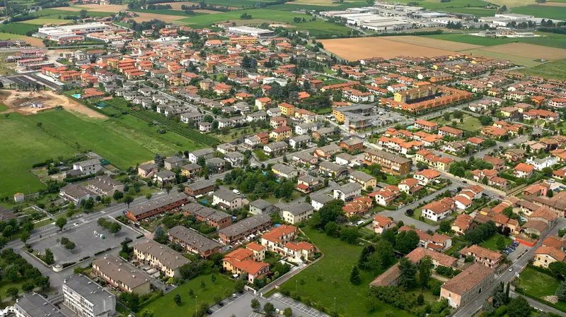 Una veduta di Rodengo Saiano dall’alto