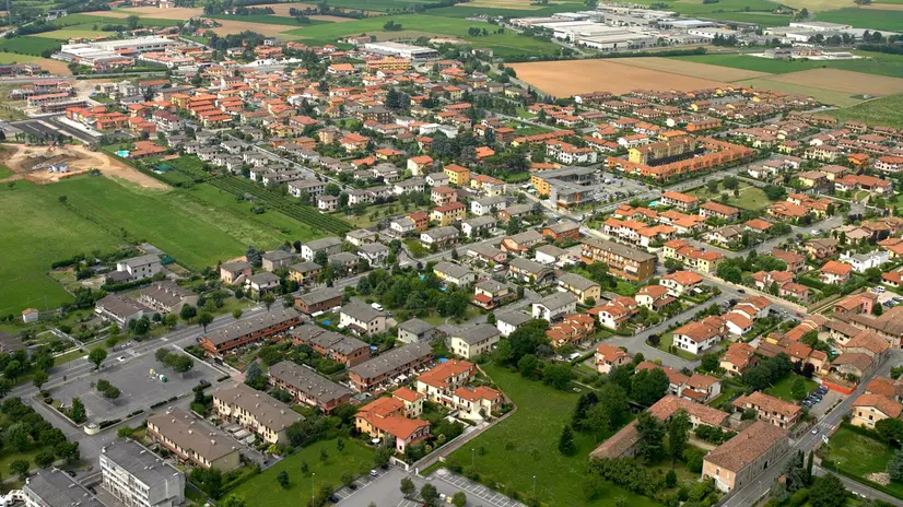 Una veduta di Rodengo Saiano dall’alto