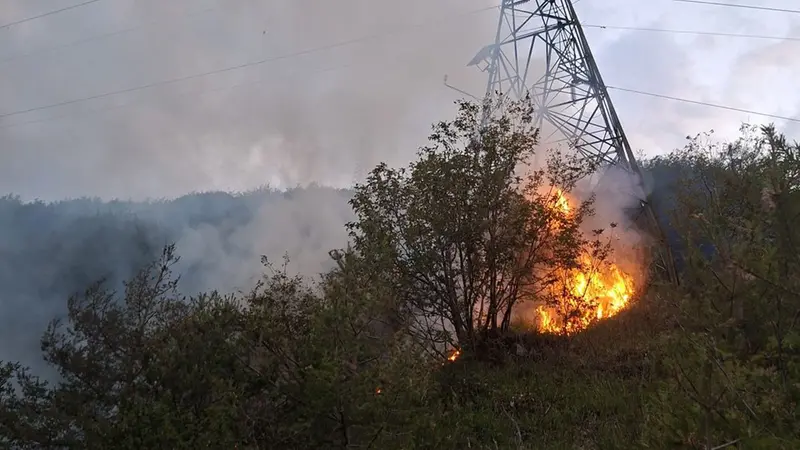 L'incendio scoppiato a seguito del guasto - © www.giornaledibrescia.it