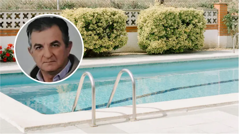 Gaetano Vacchelli (nel tondo) è morto dopo essersi tuffato in piscina