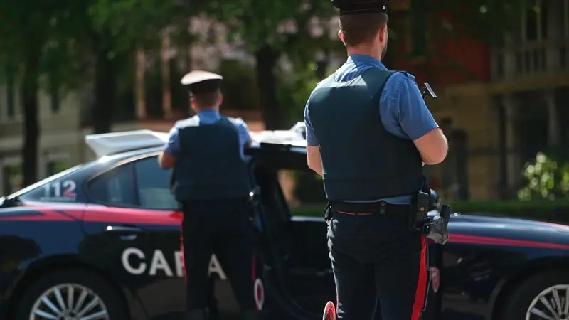 Carabinieri a un posto di blocco