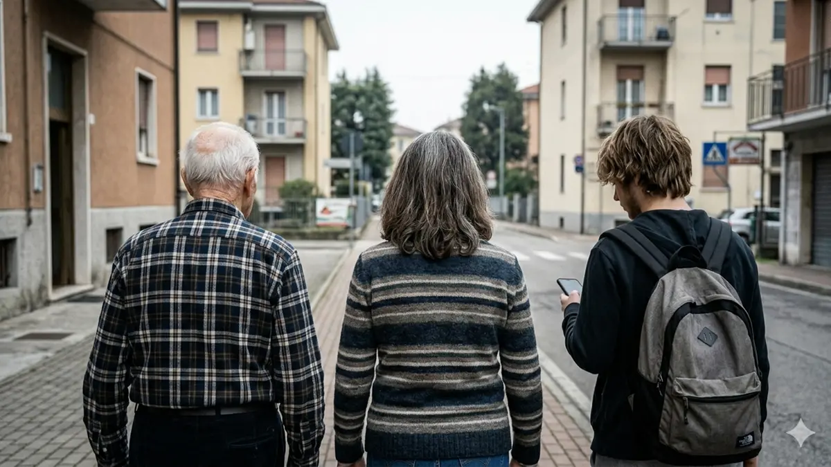 Tre persone di tre generazioni diverse