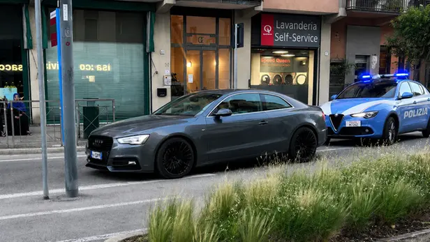 L'auto fermata dalla Polizia