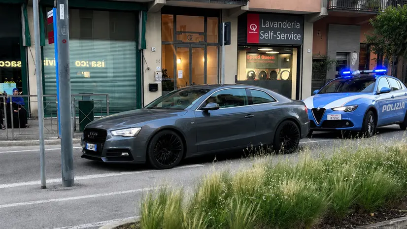 L'auto fermata dalla Polizia