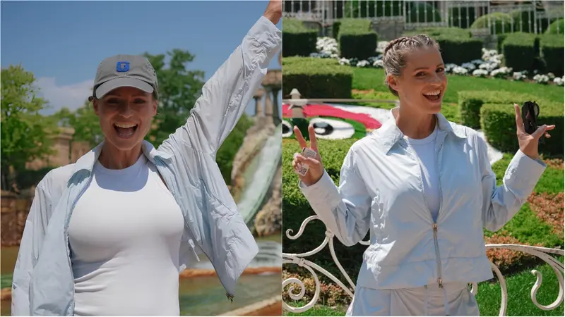Michelle Hunziker sorridente a Gardaland