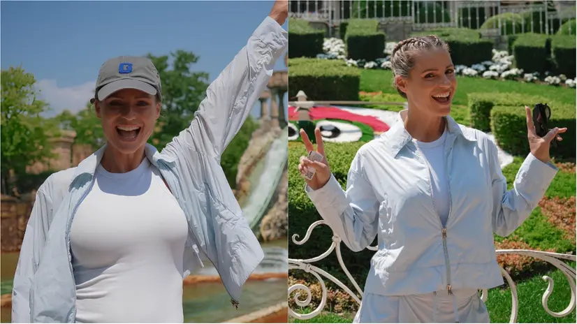 Michelle Hunziker sorridente a Gardaland