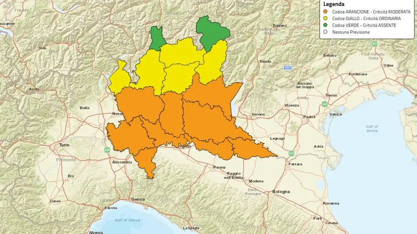 L'allerta meteo per la giornata di mercoledì 1 luglio 2026