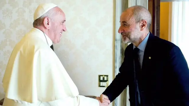 Papa Francesco con Massimo Gandolfini