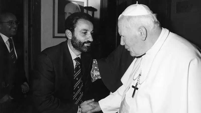 Massimo Gandolfini con Giovanni Paolo II