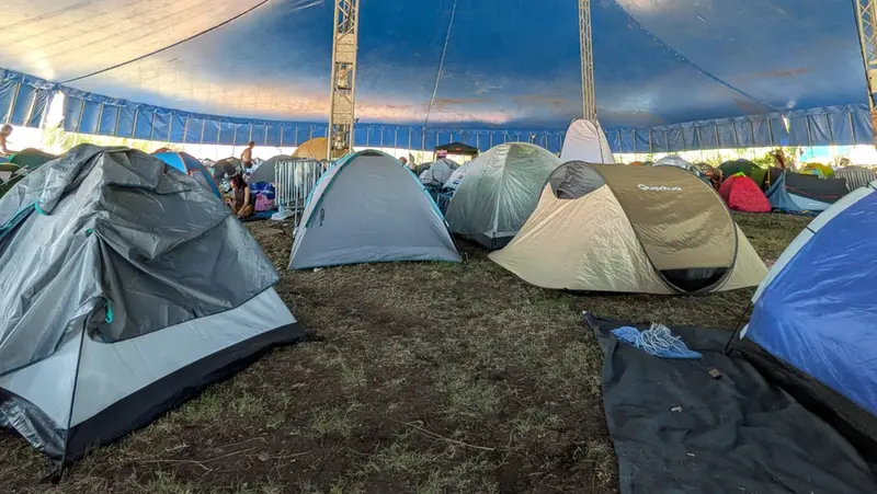Le tende dei fan di Ultimo a Tor Vergata
