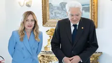 Giorgia Meloni con Sergio Mattarella - Foto Ansa © www.giornaledibrescia.it