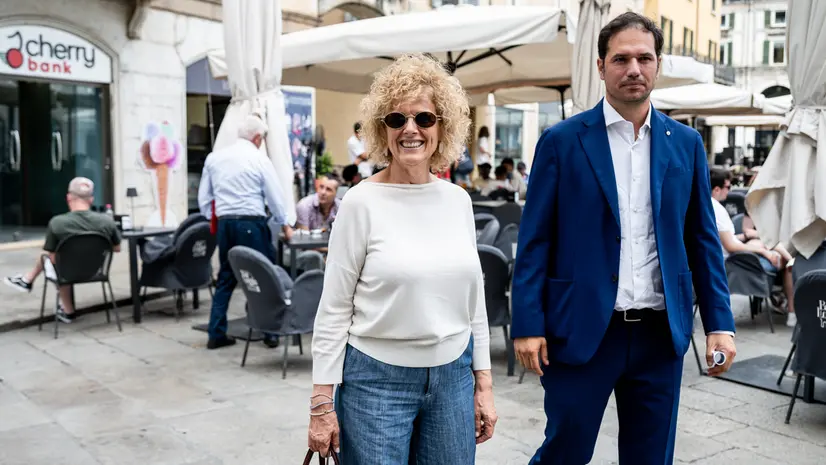 Graziella Bragaglio con l'assessore allo Sport Alessandro Cantoni - Foto New Reporter Checchi © www.giornaledibrescia.it