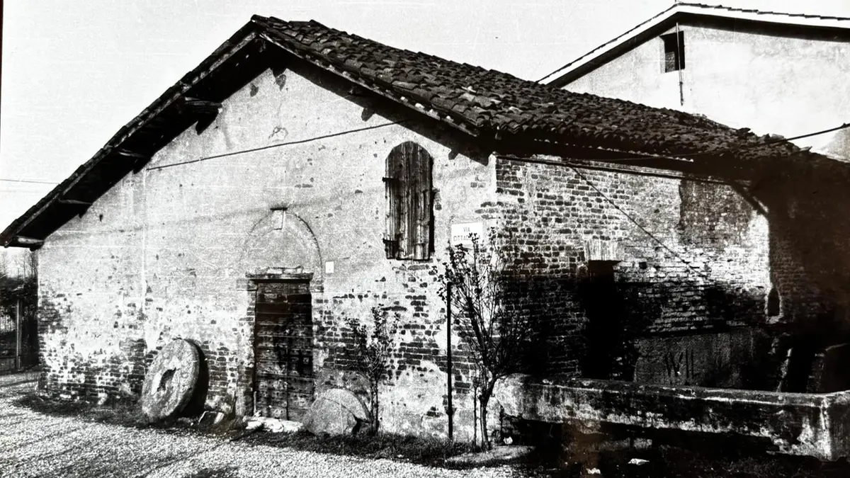 Il mulino della Motella in una foto d'epoca