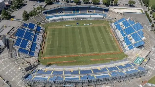 Una veduta aerea dello stadio Mario Rigamonti di Brescia © www.giornaledibrescia.it