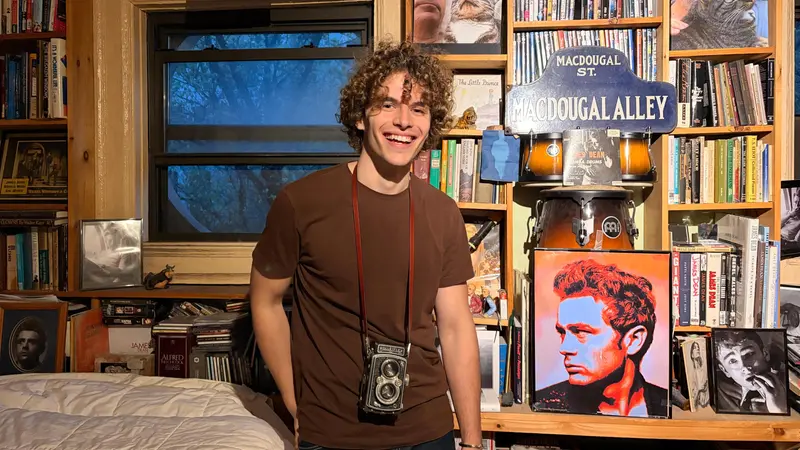 Christian Ceresera nella casa di James Dean
