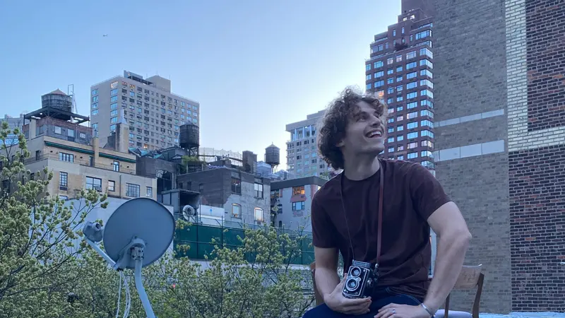 Il giovane attore a New York