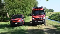 Annegato nel fiume Oglio: l'intervento a Calcio