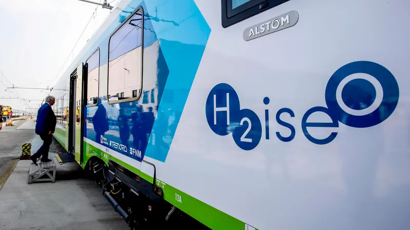 Uno dei treni a idrogeno che sarà in servizio sulla linea