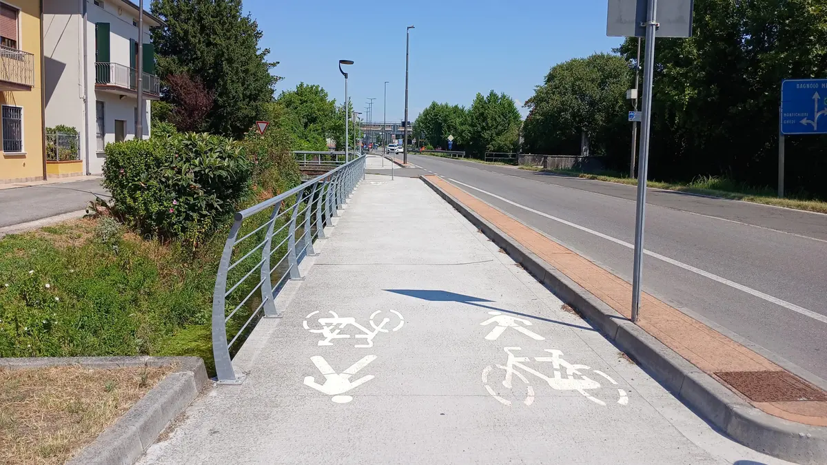 Un tratto della ciclopedonale