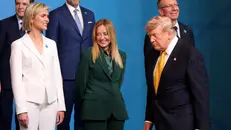 Giorgia Meloni e Donald Trump durante il meeting Nato ad Ankara - Foto Ansa © www.giornaledibrescia.it