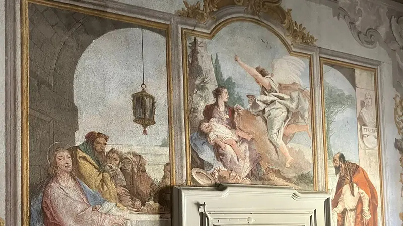Lo studio dell'abate a San Faustino affrescato da Giandomenico Tiepolo