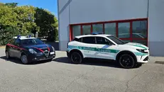 I carabinieri e la Polizia locale giunti sul posto